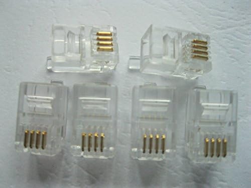 500 парчиња модуларен приклучок Телефонски конектор 4p4c чиста