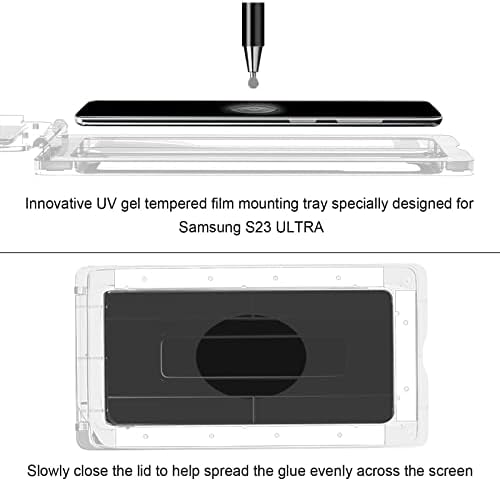 sproerden 3Pack 3d Закривено Калено Стакло Заштитник На Екранот За Samsung Galaxy S23 Ultra 6.8 OSUKADE со 2pack Камера Заштитник