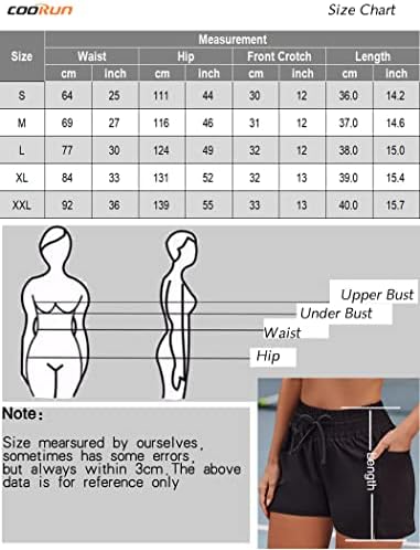Коорун женски атлетски шорцеви со високи половини за трчање џеб спортски шорцеви салата за еластична вежба за вежбање