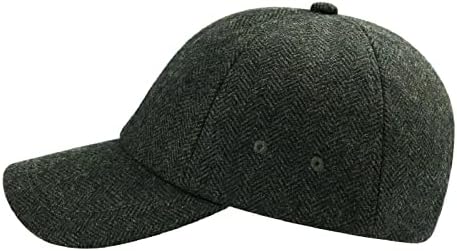 Ботвела волна бејзбол капа за мажи прилагодлива неструктурирана капа на твид