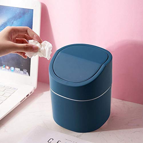 Zukeeljt Trash Can Mini Мал десктоп за отпадоци за отпадоци Домашна маса пластична канцеларија за резерви за ѓубре