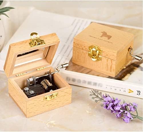 Музички кутии со музички кутии со фонме рачно чудак музички кутија ретро гроздобер музичка кутија дрвена музичка кутија за божиќна роденденска
