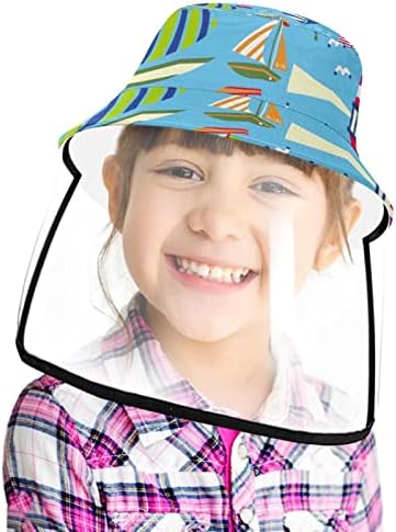 Заштитна капа за возрасни со штит за лице, рибарска капа Анти сонце капаче, цртан филм на едриличар, цртан филм наутички