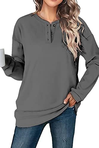 Кингфеен женски џемпер со џемпери со долги ракави кошули со коприва женски врвови на екипажот цврст пулвер во боја