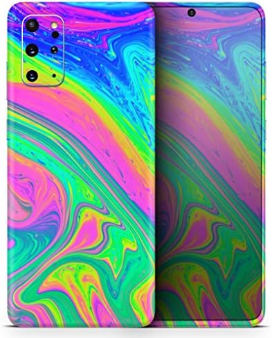 Дизајн Skinz Neon Color Fushion V3 Заштитна винил декларална обвивка за обвивка на кожата компатибилен со Samsung Galaxy S20