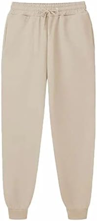 Џемпери за жени со цртање на дното на еластична половината панталони Атлетски јога џогери дневни панталони со џебови