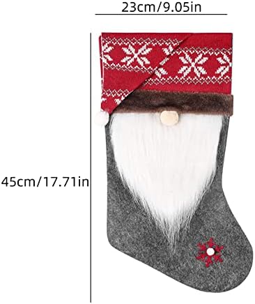 Гарланд Грабнува Божиќни Чорапи За Подароци Гном Безличен Старец Божиќни Украси Божиќен Приврзок Божиќни Украси Венец Од Мониста Со Клипови