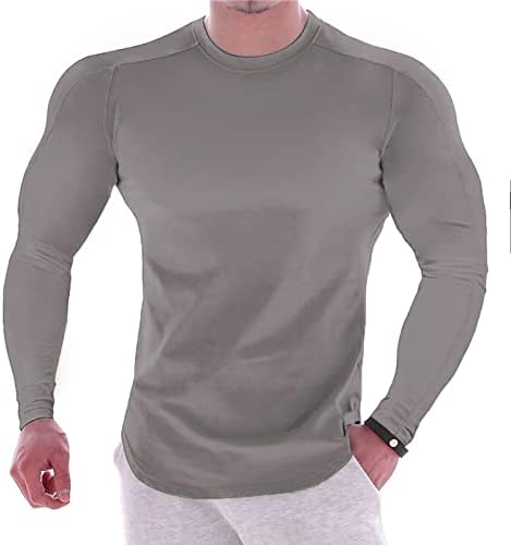 Маици за компресија на тренингот PDFBR маички со долги ракави, тенок, фит, брзо сушење на дното на дното, еластична атлетска салата за теретани