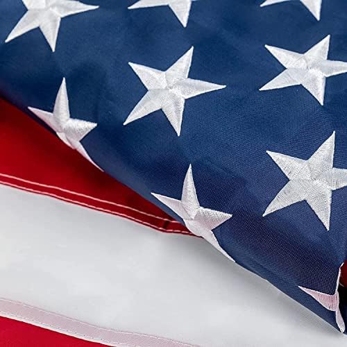 Американско знаме тешки 2,5х4 сите временски шивања ленти извезени starsвезди Американско знаме направени во САД, најлонско американско