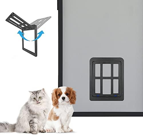 Врата За Кучиња Со Екран за Миленичиња 8.2 х 9.6 Врата За Мачки Со Магнетни Врати За Заклучување На Кучињата За Постоечки Екран/Лизгачка