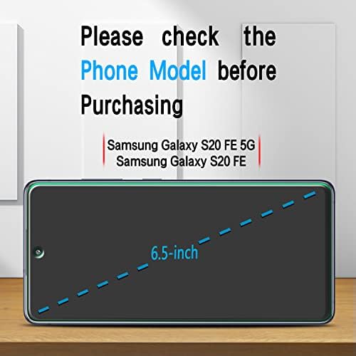 Slanku [3 Пакет] Заштитник На Екранот За Samsung Galaxy S20 FE, S20 FE 5G Калено Стакло, Поддршка Читач На Отпечатоци, Без Меурчиња,