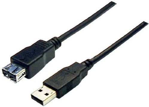 10 -ти USB 2.0 Тип А машко женски продолжен кабел боја - црна