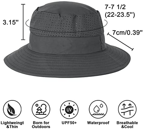 Широк риболов капа за риболов капа за мажи жени водоотпорни пешачки сафари УВ заштита капа