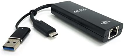 Alfa 2.5 GbE Тип-C SUPERSPEED USB 5 Gbps Картичка Со Realtek_ RTL8156B И Тип-А Адаптер