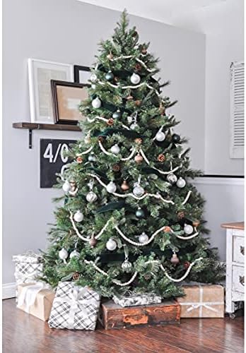 Орнаменти на Божиќни топка за новогодишна елка 30 парчиња 2,36 инчи украси за новогодишна елка со виси јаже, бело