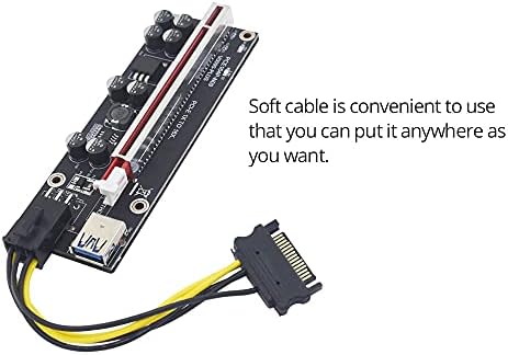 Конектори Ver009s плус PCI -E Riser картичка Ver 009S PCI Express 1x 4x 6x 8x 16x USB 3.0 кабел SATA до 6pin конектор за графичка