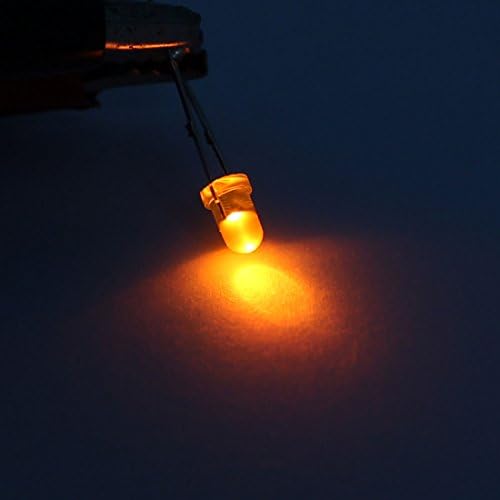 Aexit 3mm жолта диоди сијалица 2 терминал жолта светлина диода 100 парчиња за предводена ламба Schottky Diodes