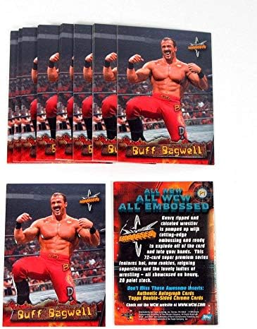 Многу од 1999 година Топпс WCW врежан тампон Багвел промо картичка NM/MT - Непотпишани картички за борење