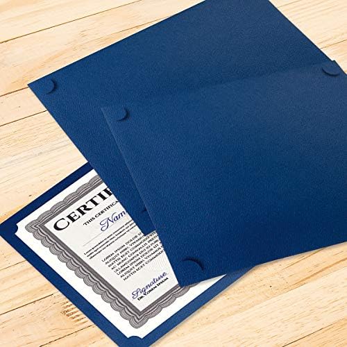 Обични Носители На Сини Сертификати-Пакет од 25, Постелнина Покриваат 80 фунти. Акции, Еднострани, Исечени Агли, За Канцеларија,