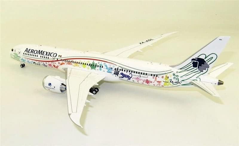 Jet-X Aeromexico за Boeing 787-9 Dreamliner Quetzalcoatl Special Livery XA-ADL со Stand Limited Edition 1/200 Diecast Aircraft