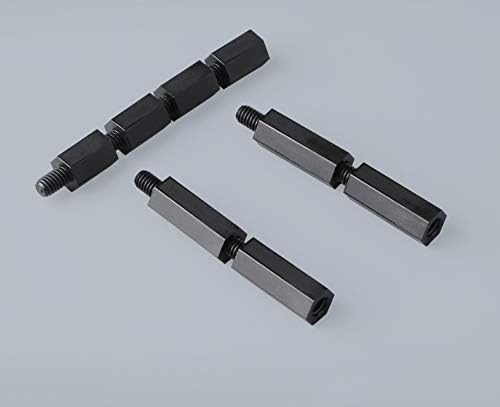 Завртки 30/20/10PCS M3L+6mm Тема црна растојание за завртки за пластика за PCB матична плоча фиксирана најлонска столб за распрскувач
