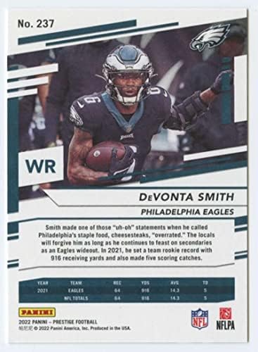 2022 Panini Prestige 237 Devonta Smith Philadelphia Eagles NFL Football Trading Card