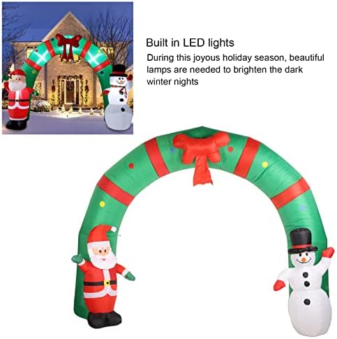 Божиќно надувување на надувување, LED осветлена Божиќна надувување на надувување со Дедо Мраз и Снежен човек за отворено внатрешен