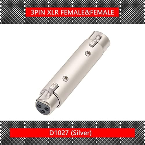 Soyen 3pin x l r женски до женски S I M картичка Аудио микрофон микрофон конектор за адаптер XLR машки до XLR машки конектори 10 парчиња