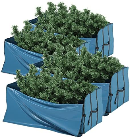 Пупка За Складирање Божиќна Торба За Складирање Дрво Со 4 Пакувања-Одговара до 9 стапки. Висок Празник Вештачки Расклопуваат Дрвја