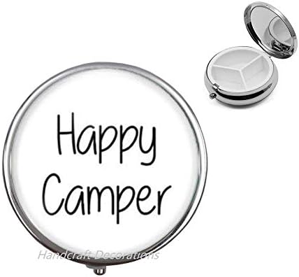 Среќен Кампер Пилула Кутија-Среќен Кампер Пилула Случај-Среќен Кампер Накит-Подароци - Најдобар Пријател Пилула Кутија-Едноставна