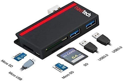 Навитех 2 во 1 ЛАПТОП/Таблет USB 3.0/2.0 Hub Адаптер/Микро USB Влез со Читач НА Sd/Micro SD Картички Компатибилен Со HP ZBook