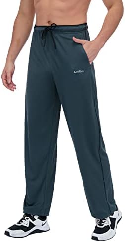 Машки за машка џемпери со џебови со патенти отворени дно атлетски панталони за мажи кои работат со џогирање на вежбање за вежбање