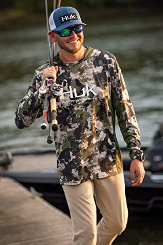 Huk Men's Icon X Camo Hoodie | UPF 50+ кошула за риболов со долг ракав