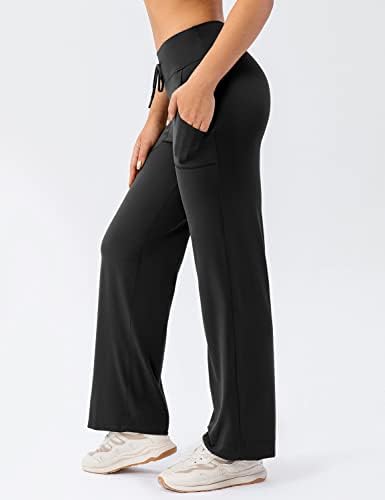 Обични панталони со широки панталони за женски во Ukaste - lustring салон јога џемпери со џебови