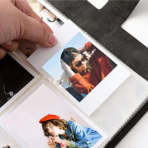 Rieibi 200 џебови Instax Mini Photo Album, Wallet PU Leather Photo Album For Fujifilm Instax Mini EVO/11/8/9/7S/25/70/90 Instant Camera,