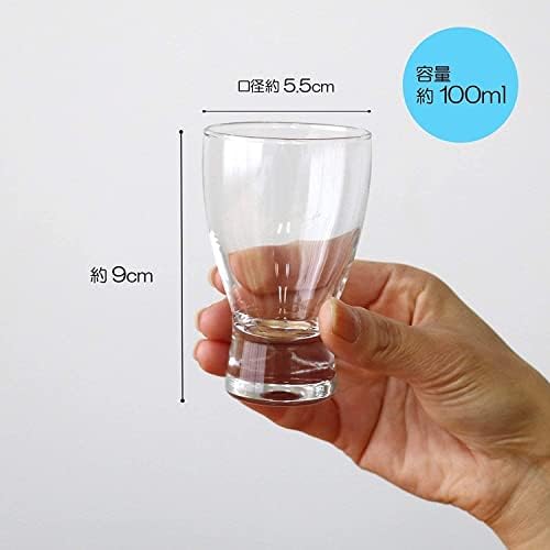 Адерија Б-4566 Саке чаша, мини стакло, свежо стакло, 3,4 фл мл, чист, сет од 72, направено во Јапонија