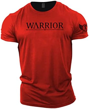 Gymtier Warrior - Спартанска теретана маица за мажи за боди -билдинг, тешки тренинг на силен човек, активен активен носат Спартан фалсификувани