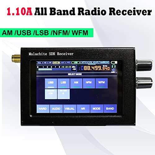 Goozeezoo Malachite DSP SDR радио приемник 50kHz-2GHz All Band Radio AM SSB NFM WFM со 3,5-инчен екран на допир и батерија од 2000mAh