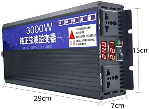 3000W чист синусен бран инвертер 12V 24V напон трансформатор DC 12V/24V до AC 110V/220V конвертор за автомобили