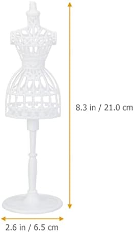 Зеродеко трендовски фустани 6 парчиња форма на фустани за кукли, минијатурен модел на кукли манекенски модел пластична жица