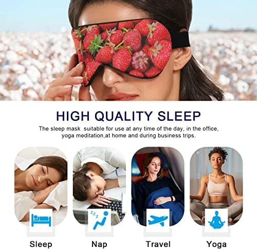 Unisex Sleep Mask Eye Berries-Fruit-Fruit-леживо ноќно спиење маска удобно покритие за сенка на очите
