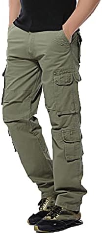 Озммјан карго панталони за мажи на отворено случајни комбинезони големи повеќе џебни средни половини лабави планинари со долги панталони панталони