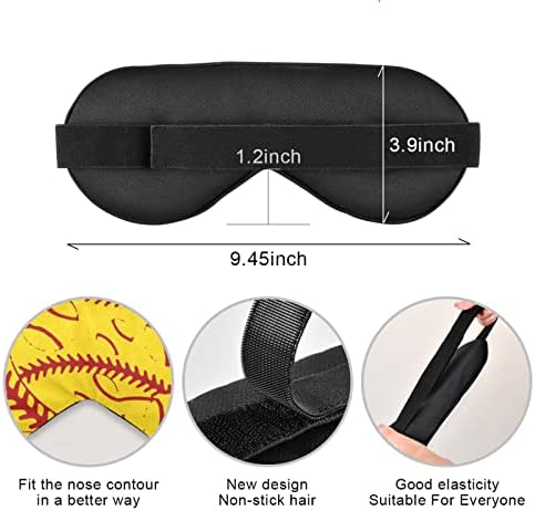 Unisex Sleep Eye Mask Baseball-Tennis-Strategy-Statern Night Sleeper Mask Удобно око за очи за спиење