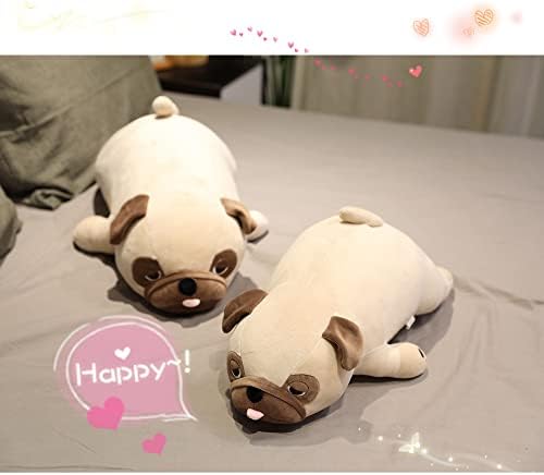 Ovkgl 19.7''''grey Dog Buldog Plush играчка полнета животно фрли плишана перница кукла меко куче гушкање перници додатоци за