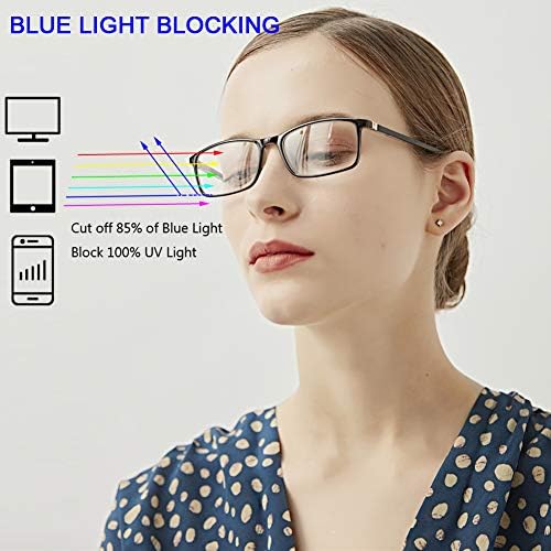 Ytdbns читање очила за блокирање на сина светлина - 2 пакувања на компјутерски читатели мажи жени пролетни шарки црно/кафеаво