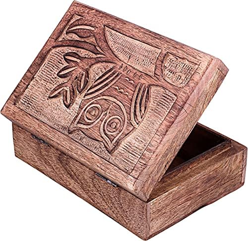 Сандершала Дрвена Кутија За Накит Рачни Резби Дизајни За Складирање На Спомен Рачно Изработена Кутија За Гради За Резба Од Дрво,