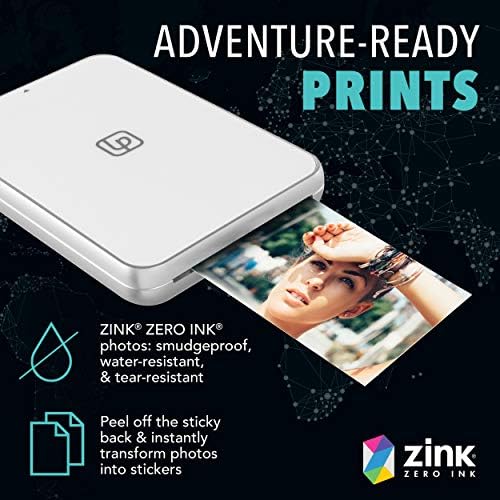Ултра тенок печатач на LifePrint | Преносен Bluetooth Photo, Video & Gif Instant Printer со видео вградена технологија, уредување