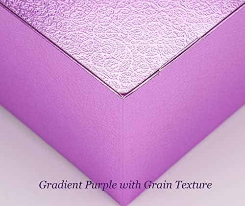 Сјајни сјајни пурпурни кутии за подароци 10 пакувања 8x8x4 инчи, холографски кутии за подароци со капаци, кутии за подароци за