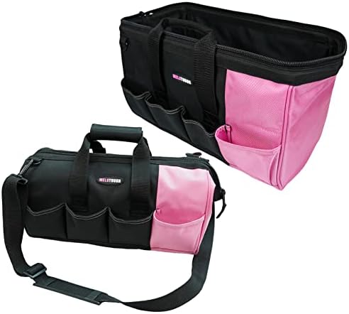 Мелото за заварување ранец Екстремен пакет за менувачи со шлемкач + розова женска алатка торба со лента за рамо со отворено складирање на