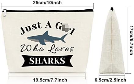Ајкула Подароци за Љубител На Ајкула 3 парчиња Торба За Шминка Ајкули Недела Подарок Животински Љубовник Подарок За Пријател